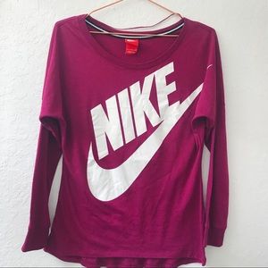 Nike Off The Shoulder Wing Bat Sleeve Top